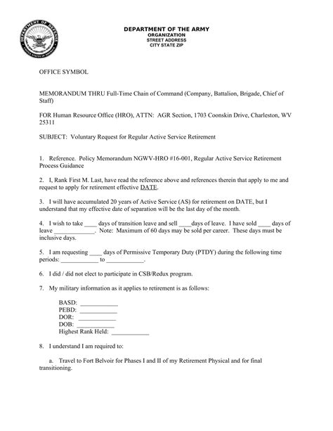 30+ Free Printable Army Memorandum Templates [PDF, Word]