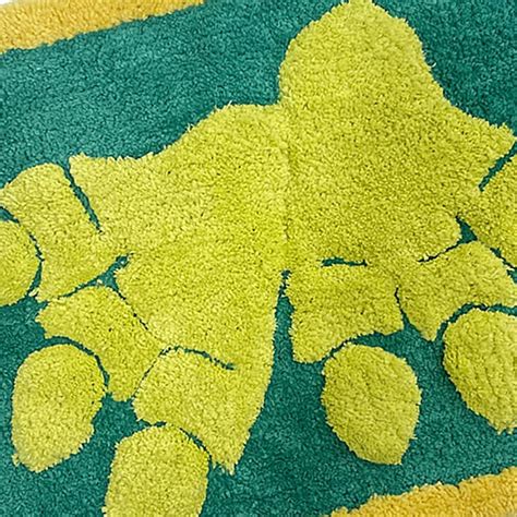 Tiny Dreamers Blue & Green Dinoskater Dino Feet Bath Rug 17x24 | At Home