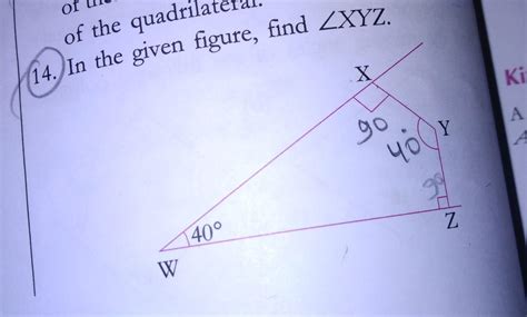 in the given figure find angle xyz - Brainly.in