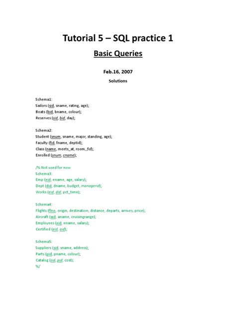 Image result for Basic SQL Tutorial PDF