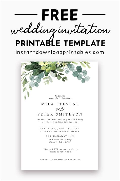 Blank Wedding Invitation Designs