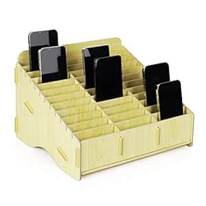 Lzttyee 36-Grid Wooden Desktop Supplies Multifunctional Desk Organizer ...