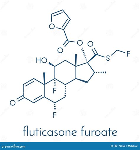 Fluticasone Furoate Corticosteroid Drug Molecule. Used In Treatment Of Allergic Rhinitis, COPD ...