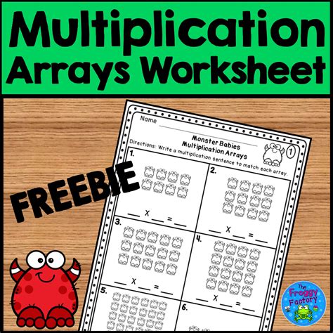 Multiplication Arrays Worksheet - FREEBIE | Multiplication ...