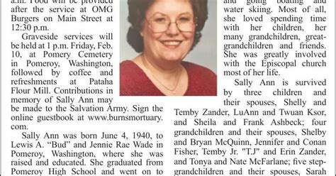 Obituary: Sally Ann (Wade) Peters, June 4, 1940 - February 1, 2023 ...
