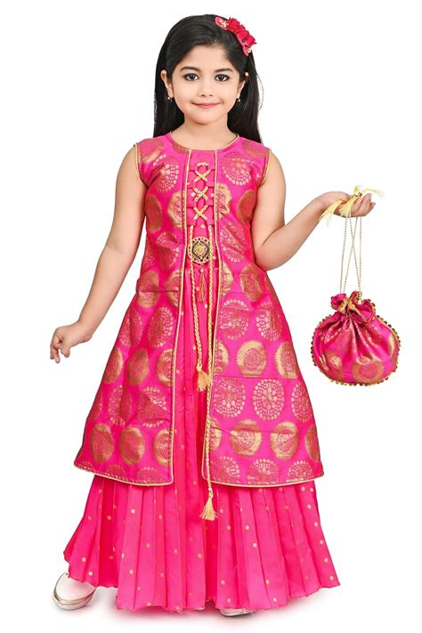 Buy sabiya fashion Girls Ethnicwear Full Stitched Long Traditional ...