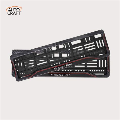 Car Number Plate Gel Frame - Benz - Red Line – Autocraft
