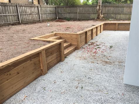 Wood Retaining Wall Steps - One For All