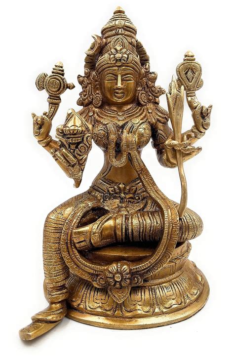 Buy Bhunes Brass Goddess Rajarajeshvari Idols, Panchaloha Raja ...