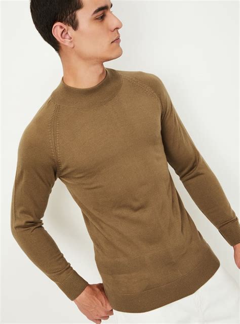 Buy Men Solid High Neck Sweater Online at just Rs. 999.0 ...