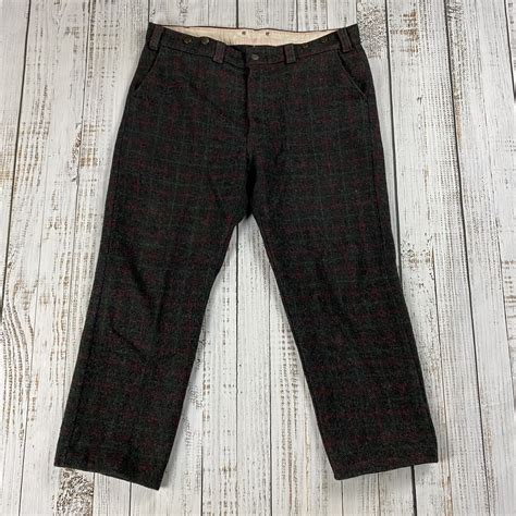 CODET WOOL PLAID PANTS MENS 40 x 31 HUTNING PANTS 210R CANADA QUIET ...