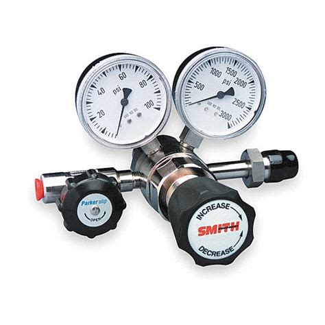 SMITH EQUIPMENT, Two Stage, CGA 330 Inlet, High Purity Gas Regulator ...