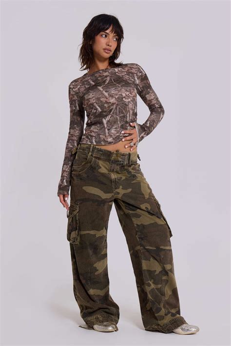 Shop Trooper Camo Cargo Pant | Jaded London | Clothing