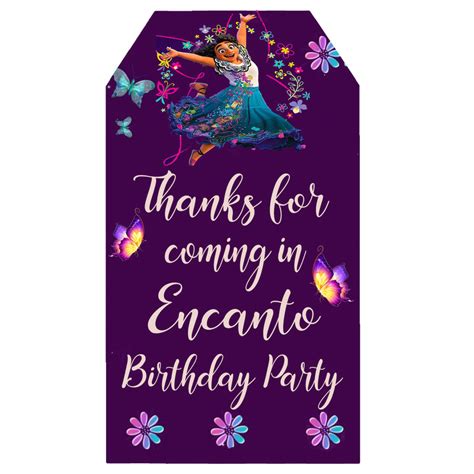 Buy Encanto Theme Party Thank You Gift Tags | Party Supplies ...