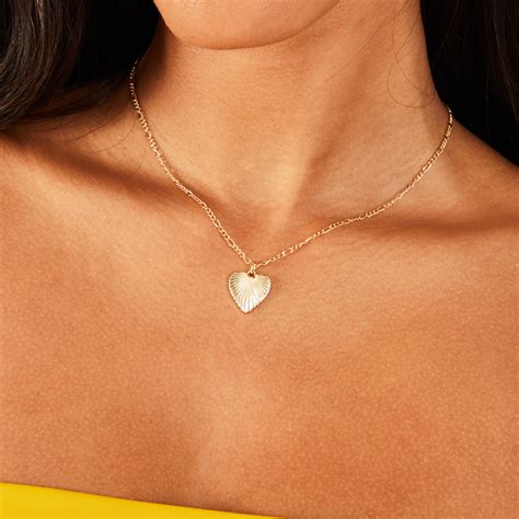 Buy Gold Heart Pendant Necklace Online - Accessorize India