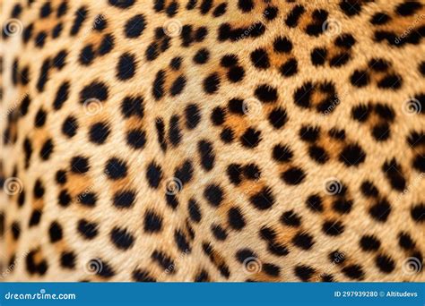 Dense Spots Pattern on Cheetahs Back, Shot in Close-up Stock Photo ...