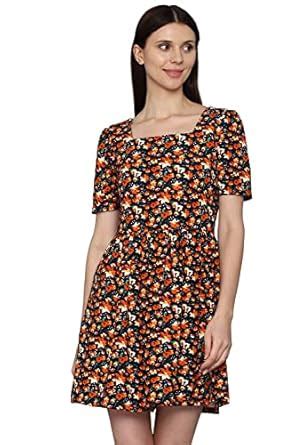 Buy Allen Solly Women's Cotton A-Line Above The Knee Dress ...