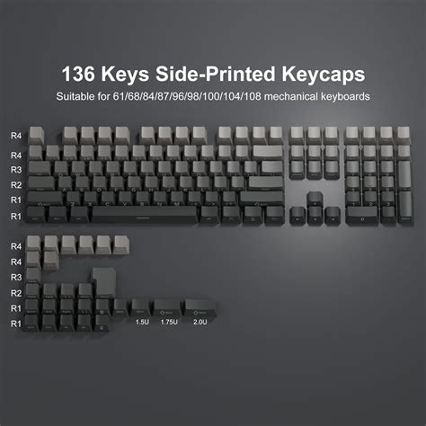 Dark Polar Side Backlit OEM PBT Mechanical Keyboard Keycaps – CuriosityCaps