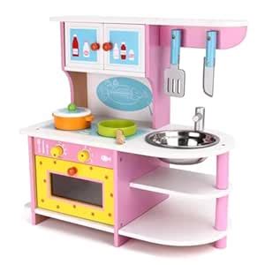 Buy JOUETS BY EDUSPARK Kids Wooden Kitchen Play Set – Eco-Friendly MDF ...