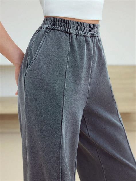 MOTF STUDIO PINTUCK ELASTIC WAIST PANTS | SHEIN USA