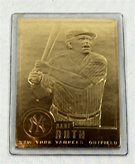 Lot - 1996 CMG Worldwide #30 Babe Ruth Gold Plated Baseball Card in ...