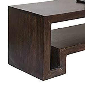 Daintree Timbertaste Sheesham Wood Dark Walnut Finish Open Tv Unit ...