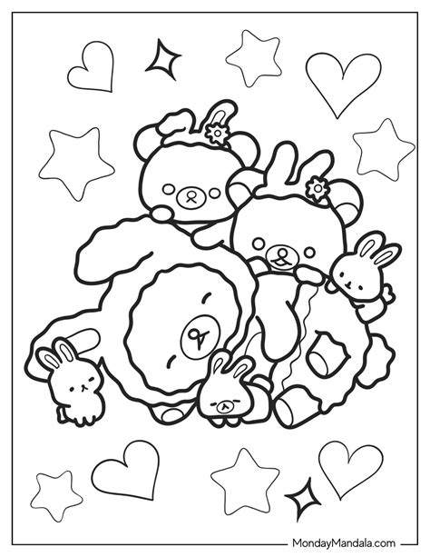 Rilakkuma Bear Coloring Pages