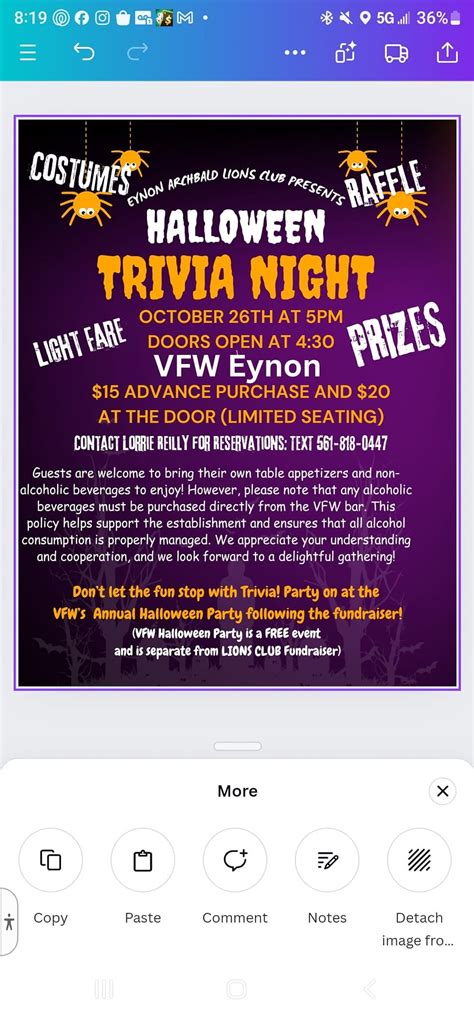 Eynon Archbald Lions Halloween Trivia , Eynon VFW Post 7963, Archbald ...