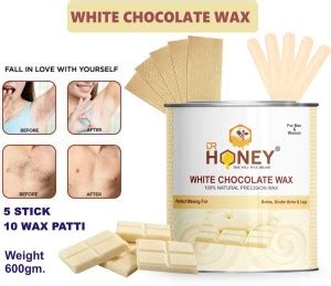 DR.HONEY Hair removal wax white chocolate wax 599.6 g with strips and ...