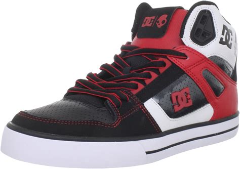 Buy DC Men's SPART HI WC SK-M, Black/White/Athletic Red, 8.5 M US at ...