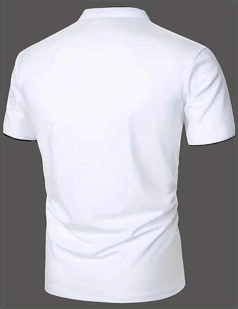 Men's Cotton Blend Polo Shirt Golf Shirt Street Casual Stand Collar ...