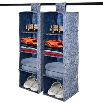 Kuber Industries 4 Shelf Foldable Storage Rack | Clothes Hanging ...