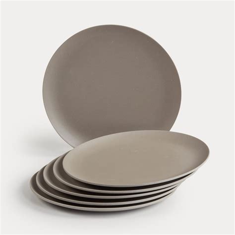 Buy Red Butler Bamboo Fibre 8 inch Half Plates for Snacks Featuring a ...