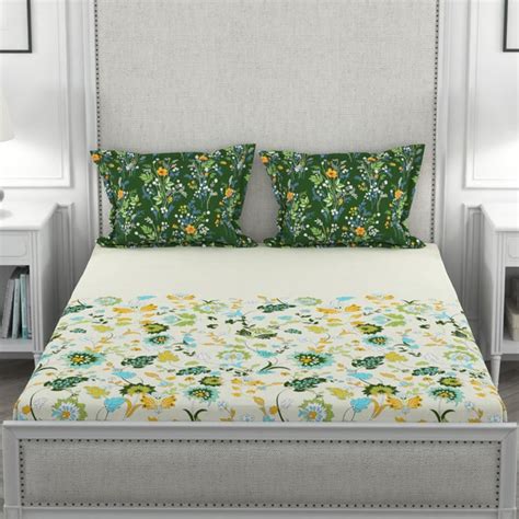 Buy PORTICO Cadence Printed 3-Piece King-Size Bedsheet Set - 2.74 x 2. ...