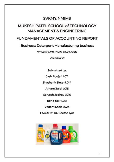 FOA Finalreport - SVKM’s NMIMS MUKESH PATEL SCHOOL of TECHNOLOGY ...