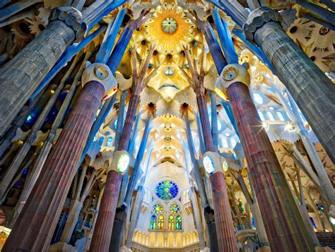 This is inside Gaudi's masterpiece here in Barcelona, the Sagrada ...