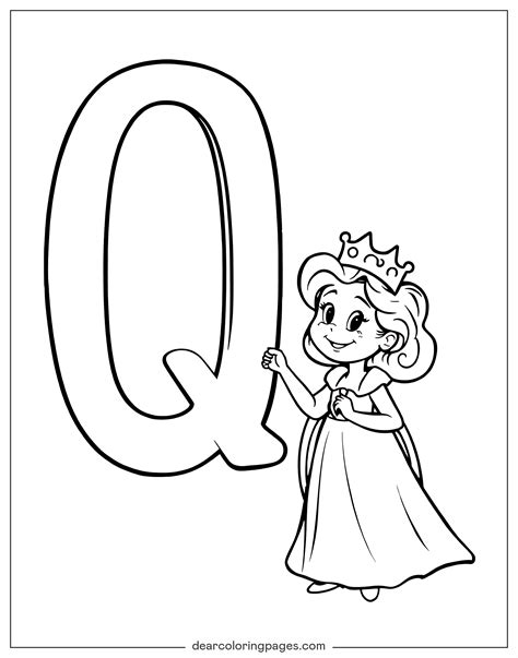 Desenhos para Colorir de Letra Q - Designs Gratuitos para Imprimir