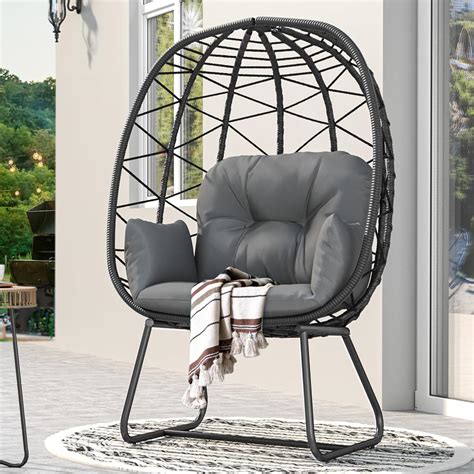 Amazon.com : YITAHOME Egg Chair with Stand Outdoor Indoor Egg Lounge ...