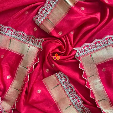 Red Pathani Silk Dupatta – anokherang