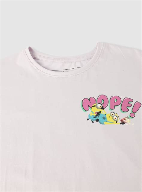 Buy Girls Minions Printed Boxy Crop T-shirt Online at just Rs. 499.0 ...