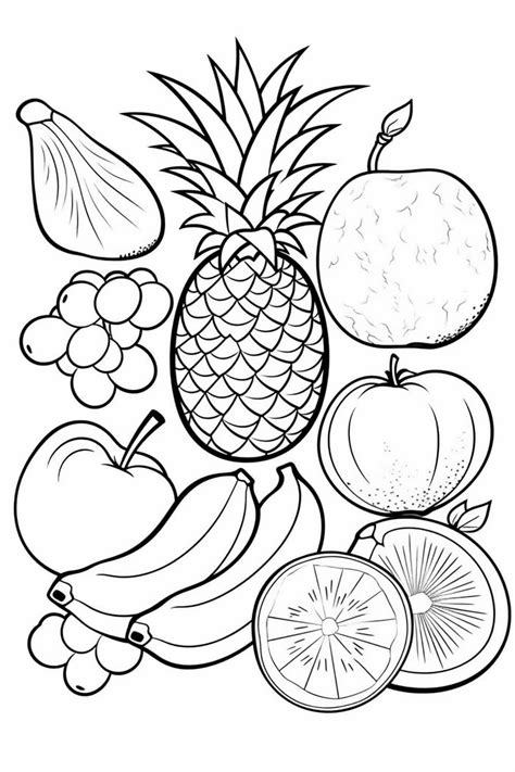 Fruits Coloring Pages Printable 的图像结果