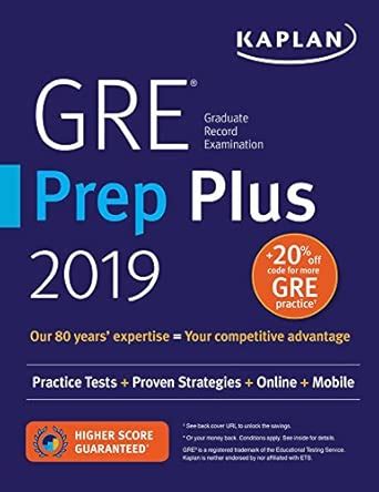 Buy GRE Prep Plus 2019: Practice Tests + Proven Strategies + Online ...