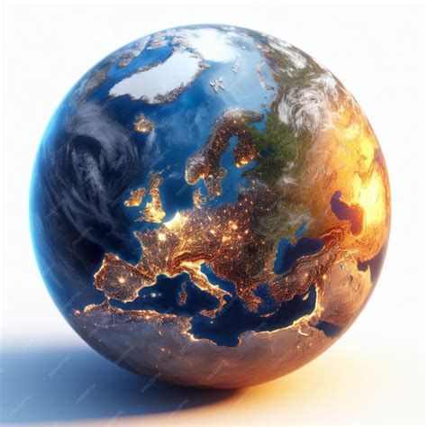 Premium AI Image | Blue Planet Earth Globe Universe Vector Art Illustration Avatar Icon ...