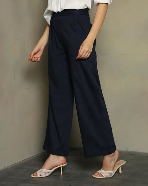 Buy Blue Trousers & Pants for Women by Shein Online | sheinindia.in
