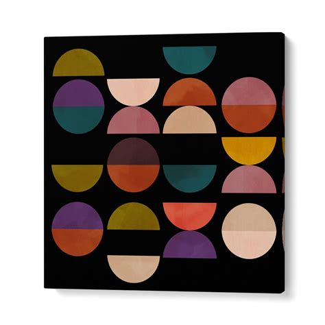 MID CIRCLES TERRACOTTA BLACK I , ABSTRACT ART , ABSTRACT PAINTINGS ...