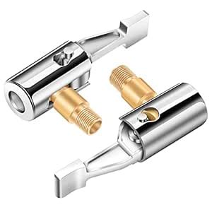 LUMITECO All Metal Lock On Air Chuck Tire Inflator Hose Adapter ...