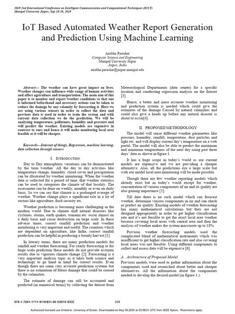 Software Requirements for Weather Prediction Using Machine Learning 的图像结果