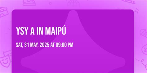 YSY A in Maipú, Arena Maipu, Maipú, 31 May 2025 | AllEvents