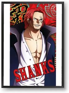ANIME POSTER FRAME SHANKS ONE PIECE - Wall Poster For Home And Office ...