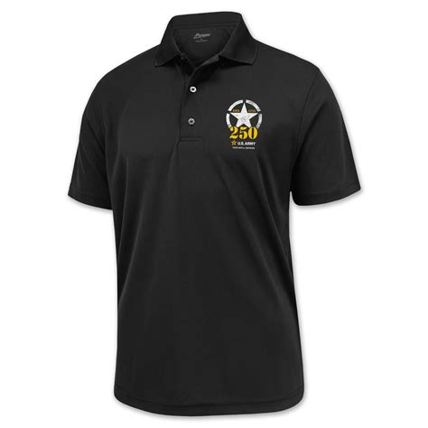 Army 250th Anniversary Polo (Black) – Armed Forces Gear